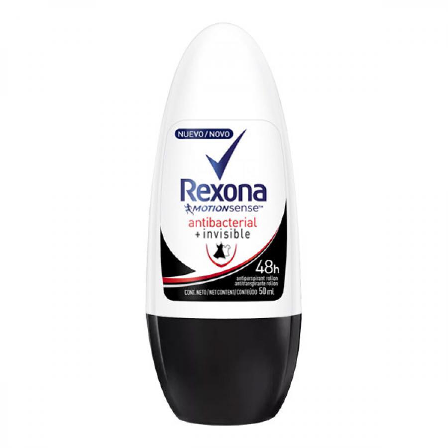 Desodorante Rexona Roll On Feminino Antibacterial Invisible 50ml