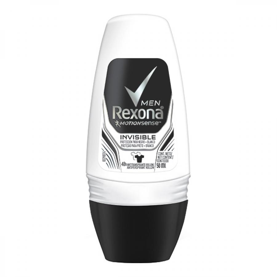 Desodorante Roll On Rexona Masculino Invisible com 50ml