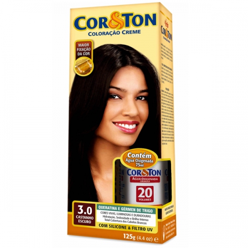 Tintura Creme Cor & Ton Castanho Escuro 3.0