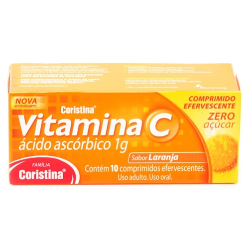 Coristina Vitamina C 1g com 10 Comprimidos