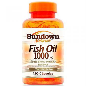 Omega 3 Fish Oil Oleo de Peixe Sundown 1000mg 120 Capsulas