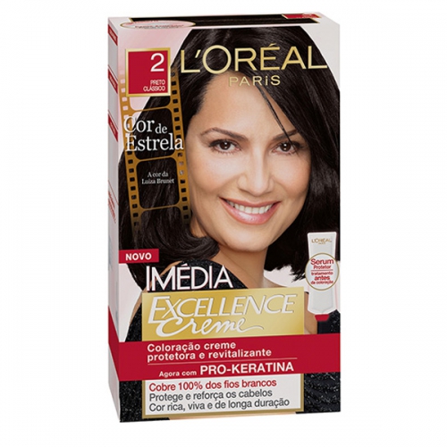 Coloracao Imedia Excellence Creme 2 Preto Clássico L'Oreal Paris