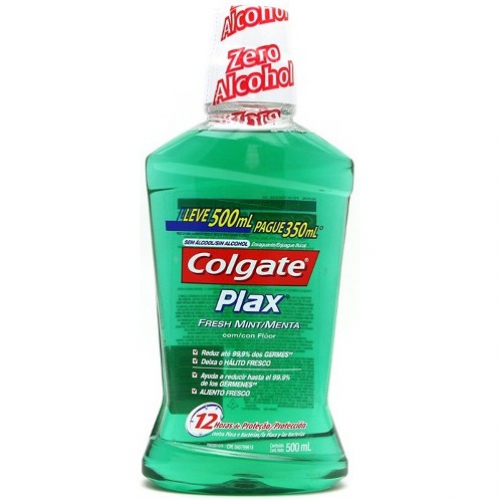 Enxaguante Bucal Plax Fresh Mint Colgate 500ml