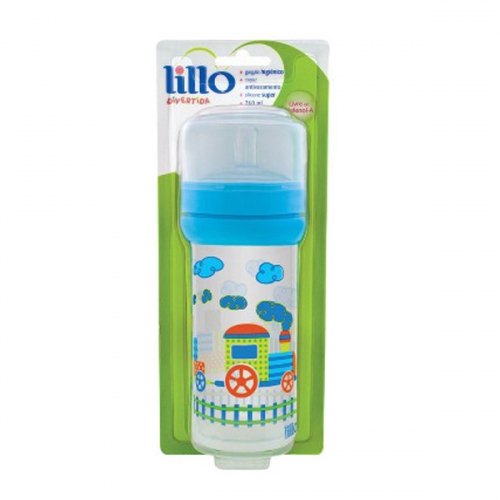 Mamadeira Lillo Silicone DIVERTIDA Azul 260ML