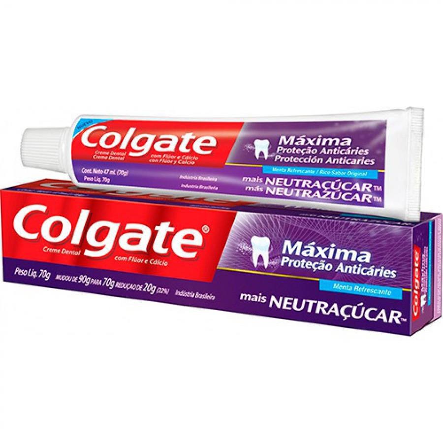 Creme dental Colgate 70g Maxima protecao anticarie Neutracucar