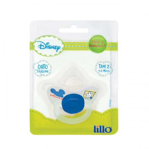 Chupeta Silicone Disney Baby Mickey - Fase 2 - Azul - Lillo