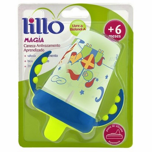 Caneca Lillo Antivazamento Magia Azul