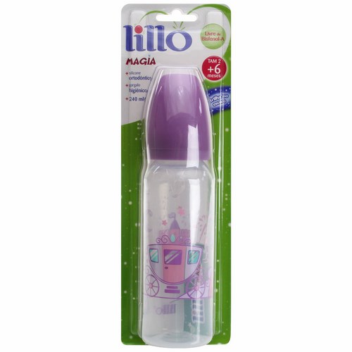 Mamadeira Lillo Magia Ortodontica 240ml Lilas