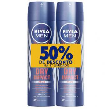 Desodorante Nivea For Men Dry Impact Aerosol 150ml 2 Unidades