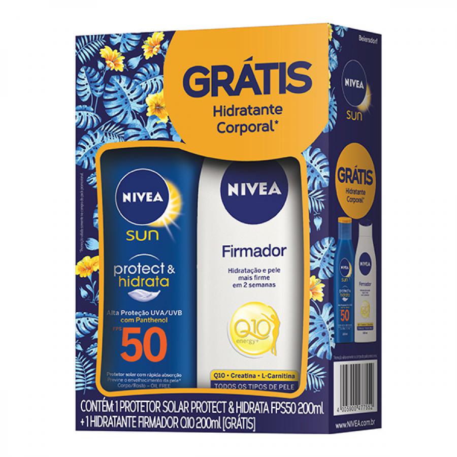 PROTETOR SOLAR NIVEA PROTECT E HIDRATA FPS50 200ML+LOÇÃO FIRMADORA Q10