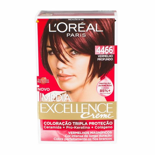 Coloracao Imedia Excellence Creme 4466 Vermelho Profundo L'Oreal Paris