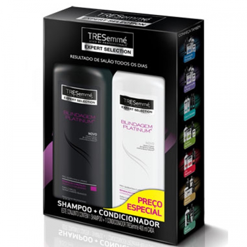 KIT TRESEMME BLIND PLATINIUM SHAMPOO+CONDICIONADOR 400ML