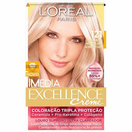Kit Tintura Imédia Louro Muito Claro Acinzentado 121