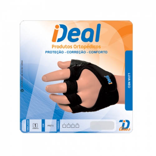 Luva Neo Ideal Preto Grande