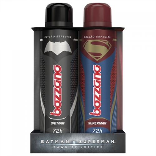 DESODORANTE AEROSOL BOZZANO  BATMAN+SUPERMAN KIT 90G CADA