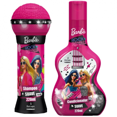KIT BARBIE ROCKN ROYALS SUAVE SHAMPOO 220ML+CONDICIONADOR 220ML