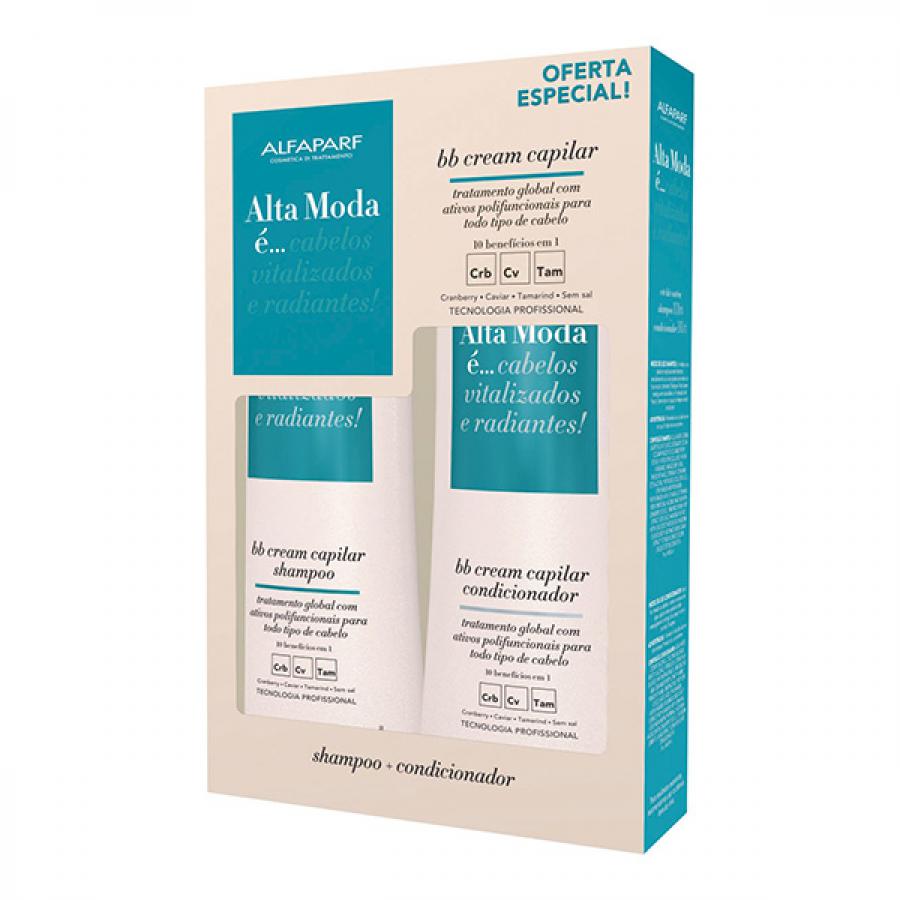 KIT ALFAPARF ALTA MODA BB CREAM CAPILAR SHAMPOO+CONDICIONADOR 300ML