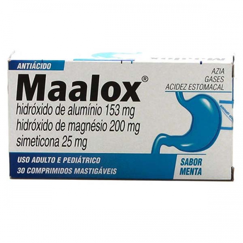 Maalox com 30 Comprimidos Sabor Menta