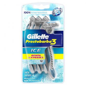 Aparelho de Barbear Gillette Prestobarba 3 Men Ice Leve 4 Pague 3