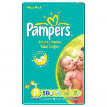 Fralda Pampers Total Confort Mega Tam P 58 unidades