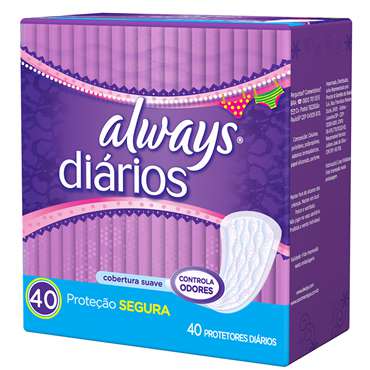 ABSORVENTE ALWAYS DIÁRIO NEUTRO COM 40 UN