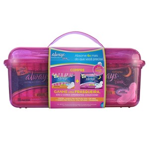 Absorvente Always proteção total + Noturno gátis frasqueira