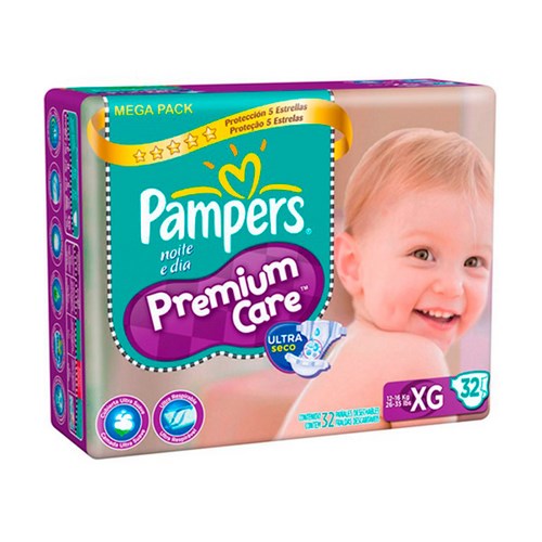 Fralda Pampers Premium Care XG - 32 unidades