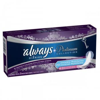 Absorvente Always Platinum Collection Invisible Multiforma sem Abas 8 Unidades