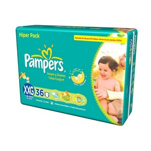 Fralda Pampers Total Confort Hiper XXG Com 36 Unidades