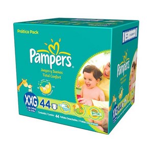 Fralda Pampers Total Confort XXG Com 44 Unidades