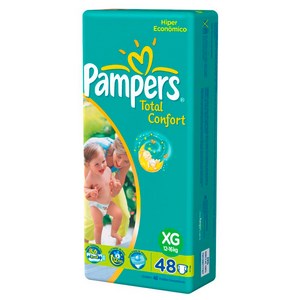 Fralda Pampers Total Confort Plástico XG Com 48 Unidades