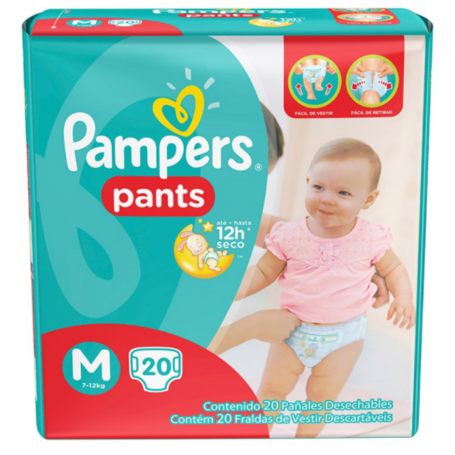 Fralda Pampers Total Confort Pants M com 26 unidades
