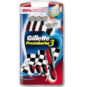 Aparelho De Barbear Prestobarba 3 Fast Shave Com 4 Unidades