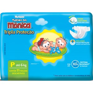 Fralda Turma da Mônica Tripla Proteção M Com 11 Unidades