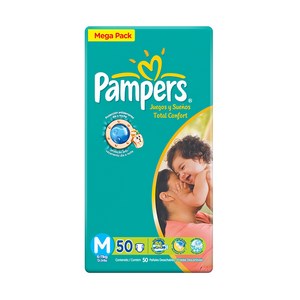 Fralda Pampers Total Confort M Com 50 Unidades