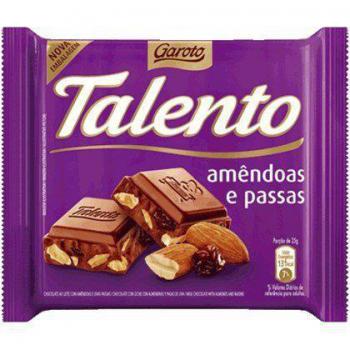 Chocolate Talento Amendoas E Passas Garoto 25g