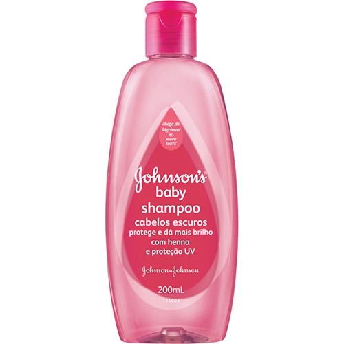 Shampoo Infantil Johnsons & Johnsons Cabelos Escuros 200ml