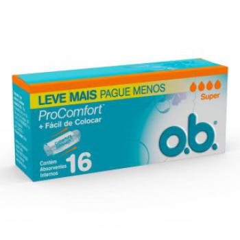 Absorvente Interno Procomfort Super O.B 16 Unidades