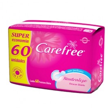 ABSORVENTE CAREFREE ORIGINAL COM 60 UN