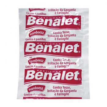 Benalet 5mg + 50mg + 10mg Sabor Framboesa 4 pastilhas