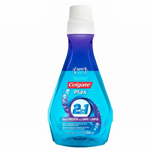 Enxaguatorio plax 500ml 2 em 1 fresh mint