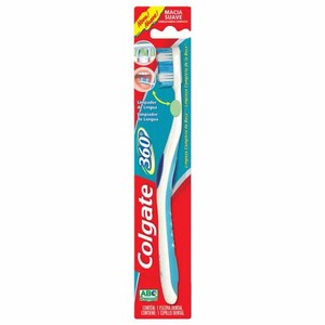 Escova Dental Colgate 360 Macia Antibacteria Com 1 Unidade