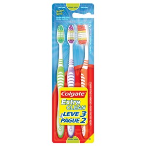 Escova dental colgate classica media leve 3un pague 2un