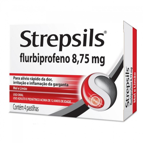 Strepsils Sabor Mel e Limao 4 Pastilhas