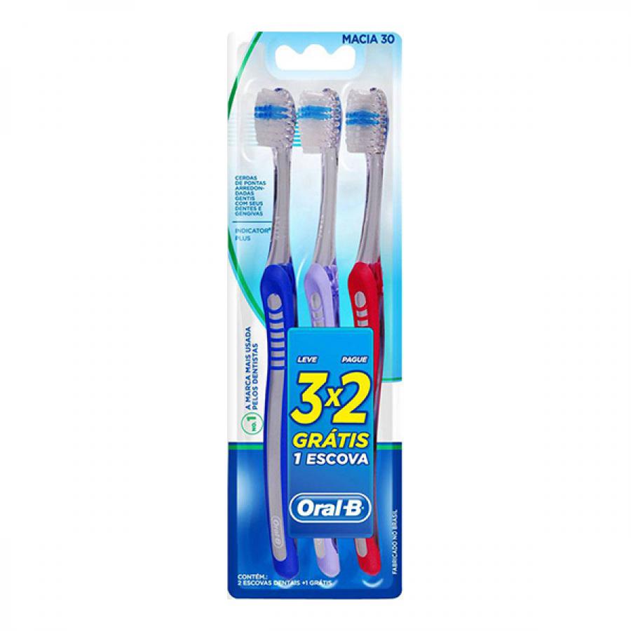 Escova Dental Oral B 30 Indicador Plus LV3PG2