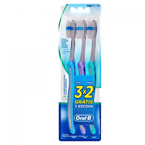 Escova Dental Oral B 40 Indicator Plus LV3PG2