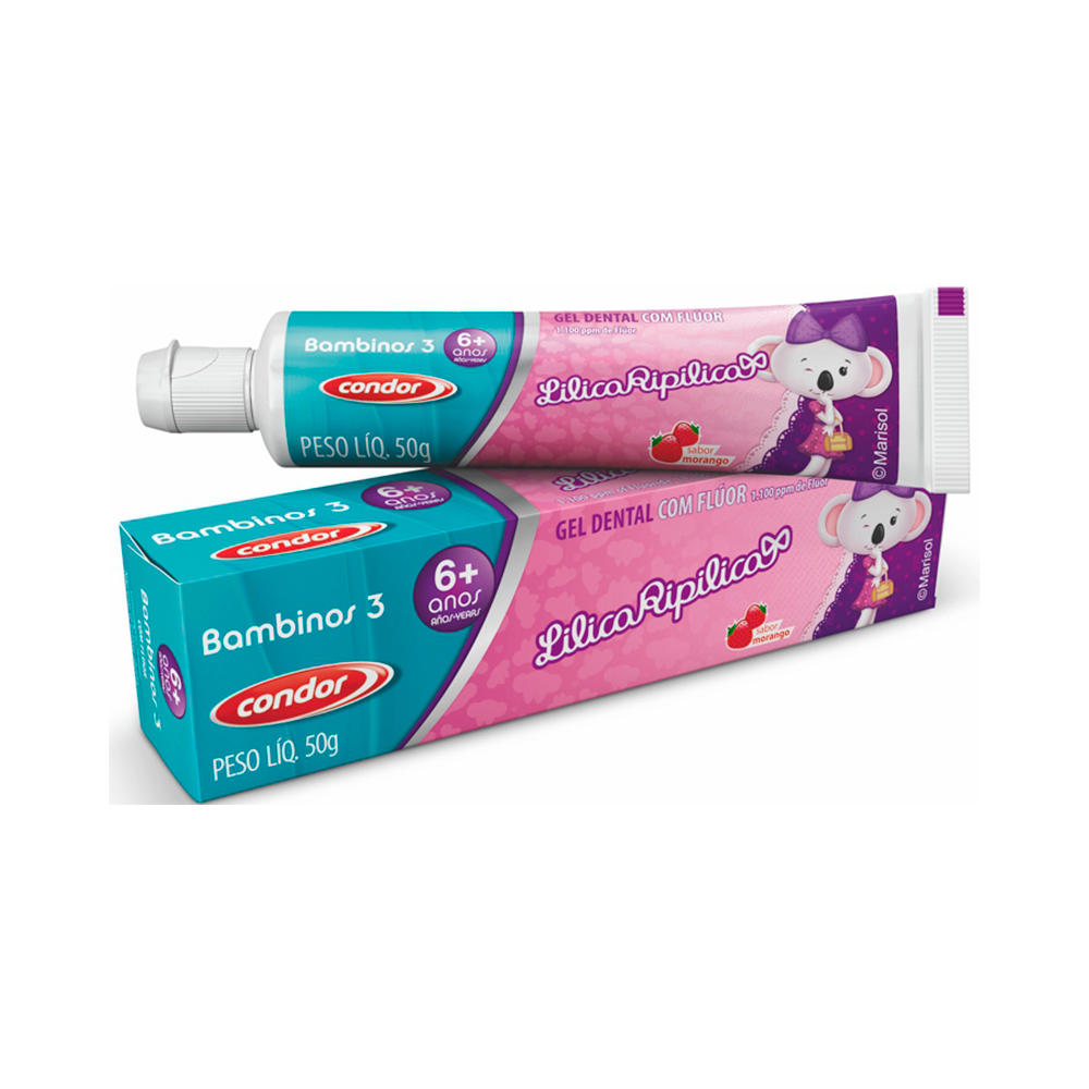 Gel Dental Condor Lilica Repilica Morango 50g