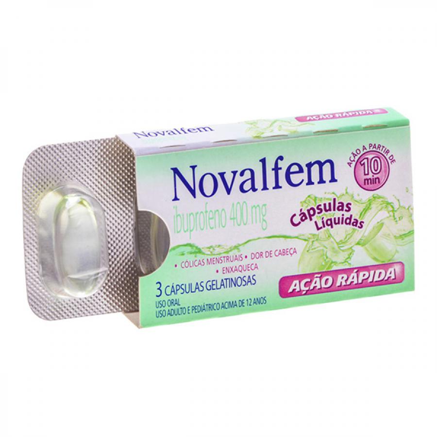 NOVALFEM 400MG COM 3 CÁPSULAS
