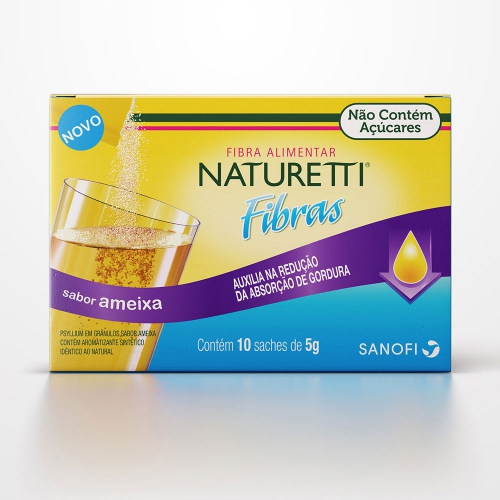 Naturetti Fibras sabor ameixa - contém 10 saches de 5 g