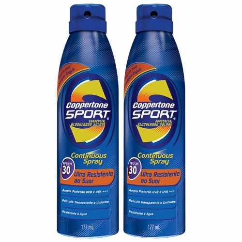 Protetor Solar Coppertone FPS30 Spray Sport com 2 Unidades